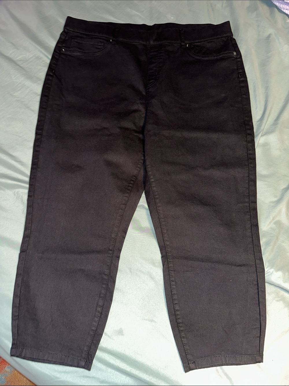 Time and Tru Black High-Rise Tapered Jeans capri jegging